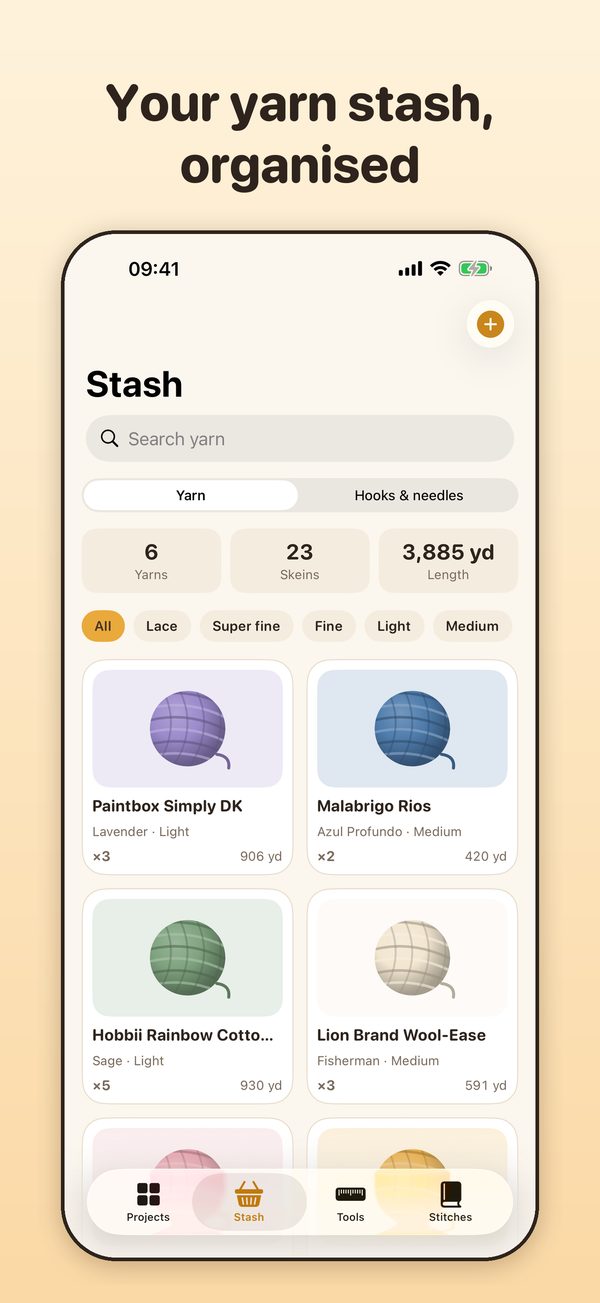 Yarn stash
